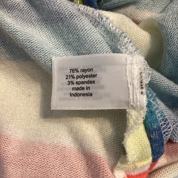 Lane Bryant Drop-Shoulder Tee with Ruched Side Size 22/24 Ava Stripes - Picture 7 of 7